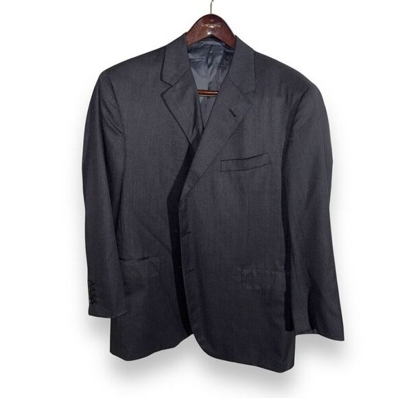 Gray Oxxford Clothes Bespoke 3 Roll 2 Suit Jacket Size 46R - Picture 1 of 10